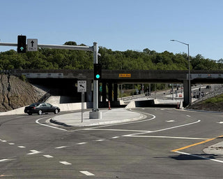 Diverging diamond intersection at 470 and View high Drive.